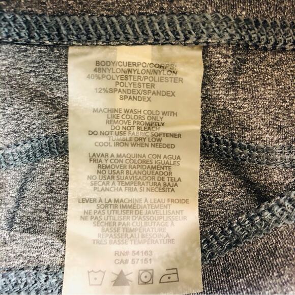 Calvin Klein Charcoal Gray Performance Shorts Quick Dry Fabric Ruched Sides - Picture 14 of 16